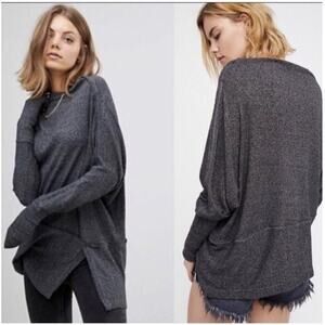 We The Free Free People Londontown Oversized Boatneck Thermal Top